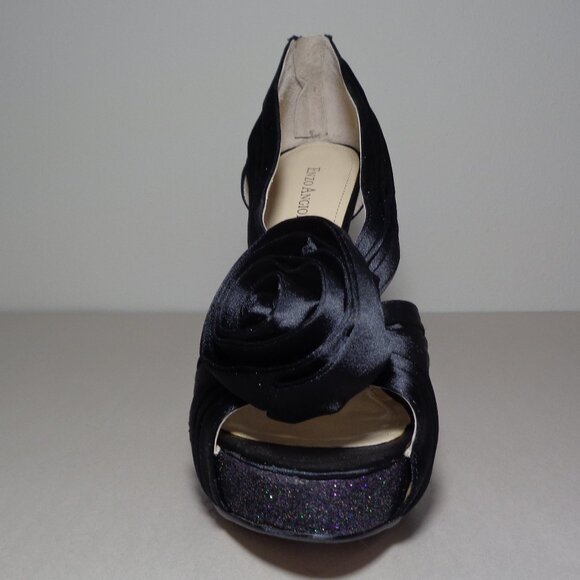 Enzo Angiolini Size 9.5 M / SLENDOR  / Black / Satin / Sandals New Women's Shoes - Picture 6 of 16